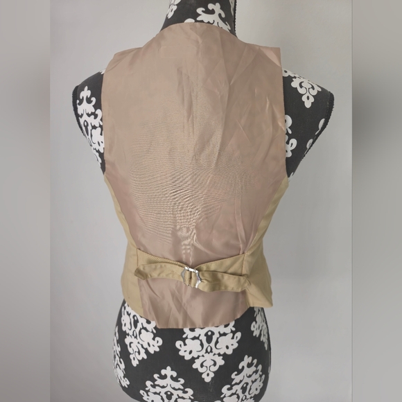New York Company Stretch beige vest size 2 - Picture 3 of 8